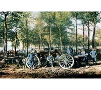 DQCJIYIGL Célèbre Poster Image Déco D'Art Murale un groupe d'artilleurs français avec des Mm pendant la bataille de Verdun par Jules Gervais Courtellemont Pour la Décoration Murale 60x90cm