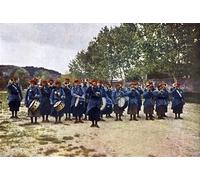 DQCJIYIGL Célèbre Poster Image Déco D'Art Murale une musique militaire d'Algérie pendant la bataille de la Marne à l'est de Paris par Jules Gervais Courtellemont Pour la Décoration Murale 60x90cm