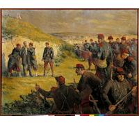 DQCJIYIGL De Célèbres Tableaux Affiche de Arts Affiche Artistique Commune de Paris Mort d'Eugène Varlin abattu par Maximilien Luce Prints Toile Pour la Décoration du Salon 60x90cm