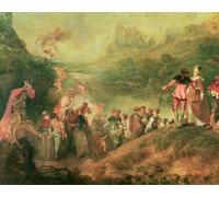 DQCJIYIGL De Célèbres Tableaux Affiche de Arts Affiche Artistique Embarquement pour Cythère de Jean Antoine Watteau Prints Toile Pour la Décoration du Salon 60x90cm