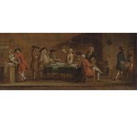 DQCJIYIGL De Célèbres Tableaux Affiche de Arts Affiche Artistique Figures dans une taverne ou un café par Highmore Prints Toile Pour la Décoration du Salon 60x90cm