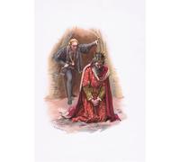 DQCJIYIGL De Célèbres Tableaux Affiche de Arts Affiche Artistique Hamlet et le roi par Harold Copping Prints Toile Pour la Décoration du Salon 60x90cm