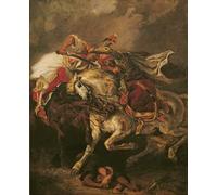 DQCJIYIGL De Célèbres Tableaux Affiche de Arts Affiche Artistique La bataille de Giaour et Hassan d'après le poème de Byron le Giaour de Ferdinandeugène Delacroix Pour la Décoration du Salon 60x90cm