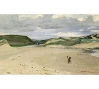 DQCJIYIGL De Célèbres Tableaux Affiche de Arts Affiche Artistique la plage à Ambleteuse par Charles Emile Auguste Carolus Duran Prints Toile Pour la Décoration du Salon 60x90cm