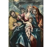 DQCJIYIGL De Célèbres Tableaux Affiche de Arts Affiche Artistique La Sainte Famille avec Marie-Madeleine par El Greco Prints Toile Pour la Décoration du Salon 60x90cm