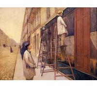 DQCJIYIGL De Célèbres Tableaux Affiche de Arts Affiche Artistique les peintres en bâtiment de Gustave Caillebotte Prints Toile Pour la Décoration du Salon 60x90cm