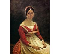 DQCJIYIGL De Célèbres Tableaux Affiche de Arts Affiche Artistique Madame Legois de Jean Baptiste Camille Corot Prints Toile Pour la Décoration du Salon 60x90cm