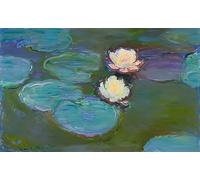 DQCJIYIGL De Célèbres Tableaux Affiche de Arts Affiche Artistique Nymphéas de Claude Monet Prints Toile Pour la Décoration du Salon 60x90cm
