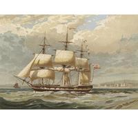 DQCJIYIGL De Célèbres Tableaux Affiche de Arts Affiche Artistique Outward Bound dans la Tamise au large de Gravesend par une peinture célèbre Prints Toile Pour la Décoration du Salon 60x90cm