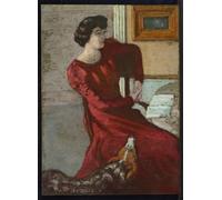 DQCJIYIGL De Célèbres Tableaux Affiche de Arts Affiche Artistique Portrait de Madame Hessel ou la Femme en rouge de Pierre Bonnard Prints Toile Pour la Décoration du Salon 60x90cm
