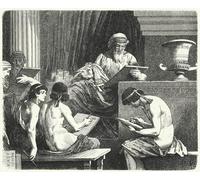 DQCJIYIGL De Célèbres Tableaux Affiche de Arts Affiche Artistique Solon Législateur d'Athènes par Hermann Vogel Prints Toile Pour la Décoration du Salon 60x90cm