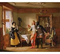 DQCJIYIGL De Célèbres Tableaux Affiche de Arts Affiche Artistique Svelte avec l'aide de Shallowourting Anne Page par Charles Robert Leslie Prints Toile Pour la Décoration du Salon 60x90cm