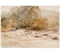 DQCJIYIGL De Célèbres Tableaux Affiche de Arts Affiche Artistique un ruisseau montagneux par David Cox Prints Toile Pour la Décoration du Salon 60x90cm