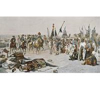 DQCJIYIGL De Célèbres Tableaux Moderne Toile Décor Art Mural Classique Bonaparte en Egypte par Jean Baptiste Edouard Detaille Abstrait Peinture Pour la Décoration de la Chambre à Coucher 60x90cm