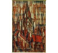 DQCJIYIGL De Célèbres Tableaux Moderne Toile Décor Art Mural Classique Église de Soest par Christian Rohlfs Abstrait Peinture Pour la Décoration de la Chambre à Coucher 60x90cm