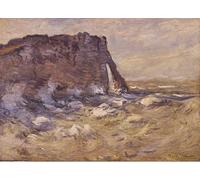 DQCJIYIGL De Célèbres Tableaux Moderne Toile Décor Art Mural Classique Falaise et Porte Tempête par Claude Monet Abstrait Peinture Pour la Décoration de la Chambre à Coucher 60x90cm