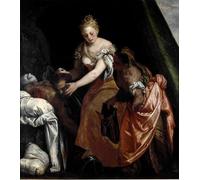 DQCJIYIGL De Célèbres Tableaux Moderne Toile Décor Art Mural Classique Judith avec la tête d'Holopherne de Véronèse Abstrait Peinture Pour la Décoration de la Chambre à Coucher 60x90cm