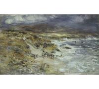 DQCJIYIGL De Célèbres Tableaux Moderne Toile Décor Art Mural Classique la tempête de William Mctaggart Abstrait Peinture Pour la Décoration de la Chambre à Coucher 60x90cm