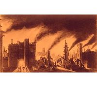 DQCJIYIGL De Célèbres Tableaux Moderne Toile Décor Art Mural Classique le grand incendie de Londres de Seymour Lucas Abstrait Peinture Pour la Décoration de la Chambre à Coucher 60x90cm