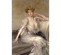 DQCJIYIGL De Célèbres Tableaux Moderne Toile Décor Art Mural Classique Portrait d'Anna Elisabeth Hansen par Boldni Abstrait Peinture Pour la Décoration de la Chambre à Coucher 60x90cm