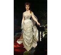 DQCJIYIGL De Célèbres Tableaux Moderne Toile Décor Art Mural Classique Portrait de Mademoiselle X par Charles Emile Auguste Carolus Duran Pour la Décoration de la Chambre à Coucher 60x90cm