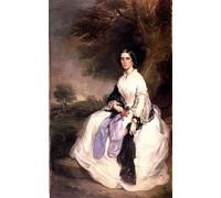 DQCJIYIGL De Célèbres Tableaux Moderne Toile Décor Art Mural Classique Portrait de Mme John Hick par Francis Grant Abstrait Peinture Pour la Décoration de la Chambre à Coucher 60x90cm