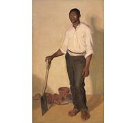 DQCJIYIGL De Célèbres Tableaux Moderne Toile Décor Art Mural Classique Portrait du jardinier nègre par Harold Gilman Abstrait Peinture Pour la Décoration de la Chambre à Coucher 60x90cm