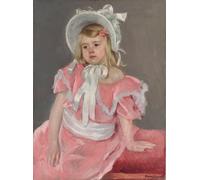 DQCJIYIGL De Célèbres Tableaux Moderne Toile Décor Art Mural Classique Sara assise appuyée sur sa main gauche par Mary Cassatt Abstrait Peinture Pour la Décoration de la Chambre à Coucher 60x90cm