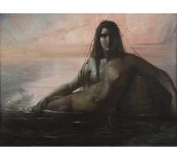 DQCJIYIGL De Célèbres Tableaux Moderne Toile Décor Art Mural Classique Sirène par Elisabeth Jerichau Baumann Abstrait Peinture Pour la Décoration de la Chambre à Coucher 60x90cm