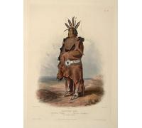 DQCJIYIGL De Célèbres Tableaux Moderne Toile Décor Art Mural Classique une Arrikara de Karl Bodmer Abstrait Peinture Pour la Décoration de la Chambre à Coucher 60x90cm