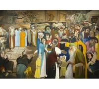 DQCJIYIGL De Célèbres Tableaux Murale Art Posté Affiches et Impressions A l'entrée du mur des lamentations à Jérusalem par Tivadar Kosztka Csontvary Pour les Décorations pour la Maison 60x90cm