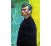 DQCJIYIGL De Célèbres Tableaux Murale Art Posté Affiches et Impressions Autoportrait d'Edvard Munch Animaux Art Poster Pour les Décorations pour la Maison 60x90cm
