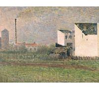 DQCJIYIGL De Célèbres Tableaux Murale Art Posté Affiches et Impressions Banlieue de Georges Seurat Animaux Art Poster Pour les Décorations pour la Maison 60x90cm