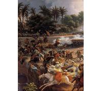 DQCJIYIGL De Célèbres Tableaux Murale Art Posté Affiches et Impressions Campagne d'Egypte la Bataille des Pyramides Juillet par Louis Lejeune Pour les Décorations pour la Maison 60x90cm