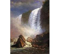 DQCJIYIGL De Célèbres Tableaux Murale Art Posté Affiches et Impressions Chutes du d'en bas par Albert Bierstadt Animaux Art Poster Pour les Décorations pour la Maison 60x90cm