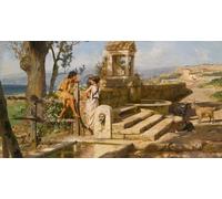DQCJIYIGL De Célèbres Tableaux Murale Art Posté Affiches et Impressions Conversation printanière Henryk Hector Siemiradzki Animaux Art Poster Pour les Décorations pour la Maison 60x90cm