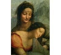 DQCJIYIGL De Célèbres Tableaux Murale Art Posté Affiches et Impressions Détail de la Vierge et Sainte Anne de la Vierge de Léonard de Vinci Pour les Décorations pour la Maison 60x90cm