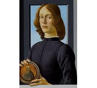 DQCJIYIGL De Célèbres Tableaux Murale Art Posté Affiches et Impressions Jeune homme tenant une cocarde. par Sandro Botticelli Animaux Art Poster Pour les Décorations pour la Maison 60x90cm