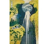DQCJIYIGL De Célèbres Tableaux Murale Art Posté Affiches et Impressions la cascade d'Amida derrière la route de Kiso par Katsushika Hokusai Pour les Décorations pour la Maison 60x90cm