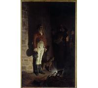 DQCJIYIGL De Célèbres Tableaux Murale Art Posté Affiches et Impressions La Mort d'Enghien de Jean Paul Laurens Animaux Art Poster Pour les Décorations pour la Maison 60x90cm