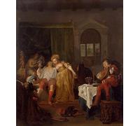 DQCJIYIGL De Célèbres Tableaux Murale Art Posté Affiches et Impressions la parabole du fils prodigue de Gabriel Metsu Animaux Art Poster Pour les Décorations pour la Maison 60x90cm