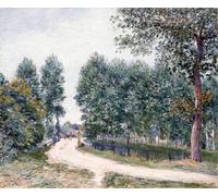 DQCJIYIGL De Célèbres Tableaux Murale Art Posté Affiches et Impressions la route de Saint Mammes le matin d'Alfred Sisle Animaux Art Poster Pour les Décorations pour la Maison 60x90cm