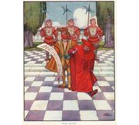 DQCJIYIGL De Célèbres Tableaux Murale Art Posté Affiches et Impressions Le cardinal Wolsey arrêté par William Heath Robinson Animaux Art Poster Pour les Décorations pour la Maison 60x90cm