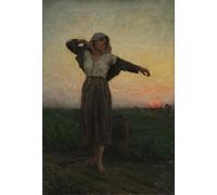 DQCJIYIGL De Célèbres Tableaux Murale Art Posté Affiches et Impressions le glaneur fatigué de Jules Breton Animaux Art Poster Pour les Décorations pour la Maison 60x90cm