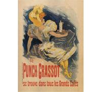 DQCJIYIGL De Célèbres Tableaux Murale Art Posté Affiches et Impressions Le Punch Grassot de Jules Cheret Animaux Art Poster Pour les Décorations pour la Maison 60x90cm