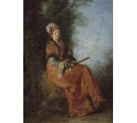 DQCJIYIGL De Célèbres Tableaux Murale Art Posté Affiches et Impressions le Rêveur de Jean Antoine Watteau Animaux Art Poster Pour les Décorations pour la Maison 60x90cm