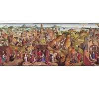 DQCJIYIGL De Célèbres Tableaux Murale Art Posté Affiches et Impressions Les Sept Joies de Marie de Hans Memling Animaux Art Poster Pour les Décorations pour la Maison 60x90cm