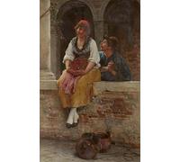 DQCJIYIGL De Célèbres Tableaux Murale Art Posté Affiches et Impressions l'Offre d'Eugene De Blaas Animaux Art Poster Pour les Décorations pour la Maison 60x90cm