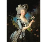 DQCJIYIGL De Célèbres Tableaux Murale Art Posté Affiches et Impressions Marie Antoinette à la rose d'Elisabeth Louise Vigée Lebrun Animaux Art Poster Pour les Décorations pour la Maison 60x90cm