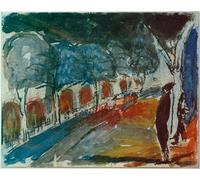 DQCJIYIGL De Célèbres Tableaux Murale Art Posté Affiches et Impressions Place de Marianne Von Werefkin Animaux Art Poster Pour les Décorations pour la Maison 60x90cm